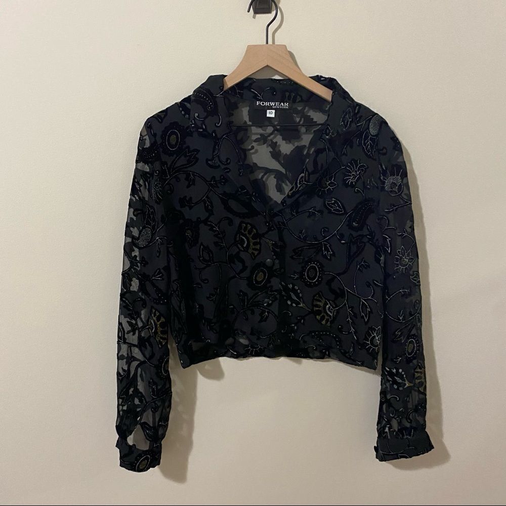 FORWEAR New York Button Front Vintage Blouse Size 10
